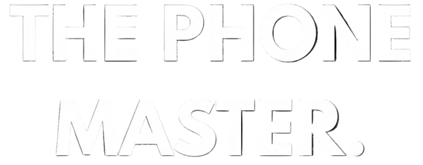 Text 'THE PHONE MASTER' in white on a black background
